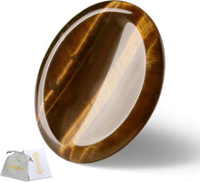 Tigerauge Heilsteine Kristall Handschmeichler Sorgenstein Oval Palm