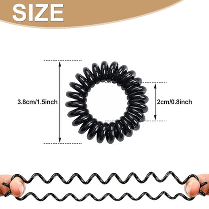 Spiral Haargummis 12 Stück Elastische Zopfgummi Haargummis Damen