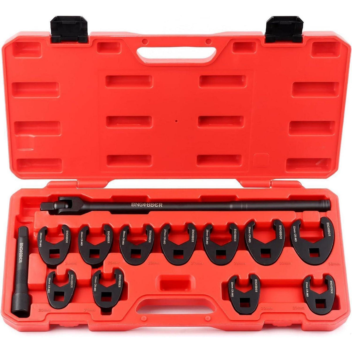 Hahnenfußschlüssel Satz 13-teilig 1/2" Antrieb 20-32mm mit Organizer-Box