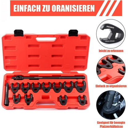 Hahnenfußschlüssel Satz 13-teilig 1/2" Antrieb 20-32mm mit Organizer-Box