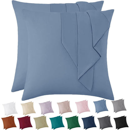 80x80 Kissenbezug 2er Set - Blau, Mikrofaser