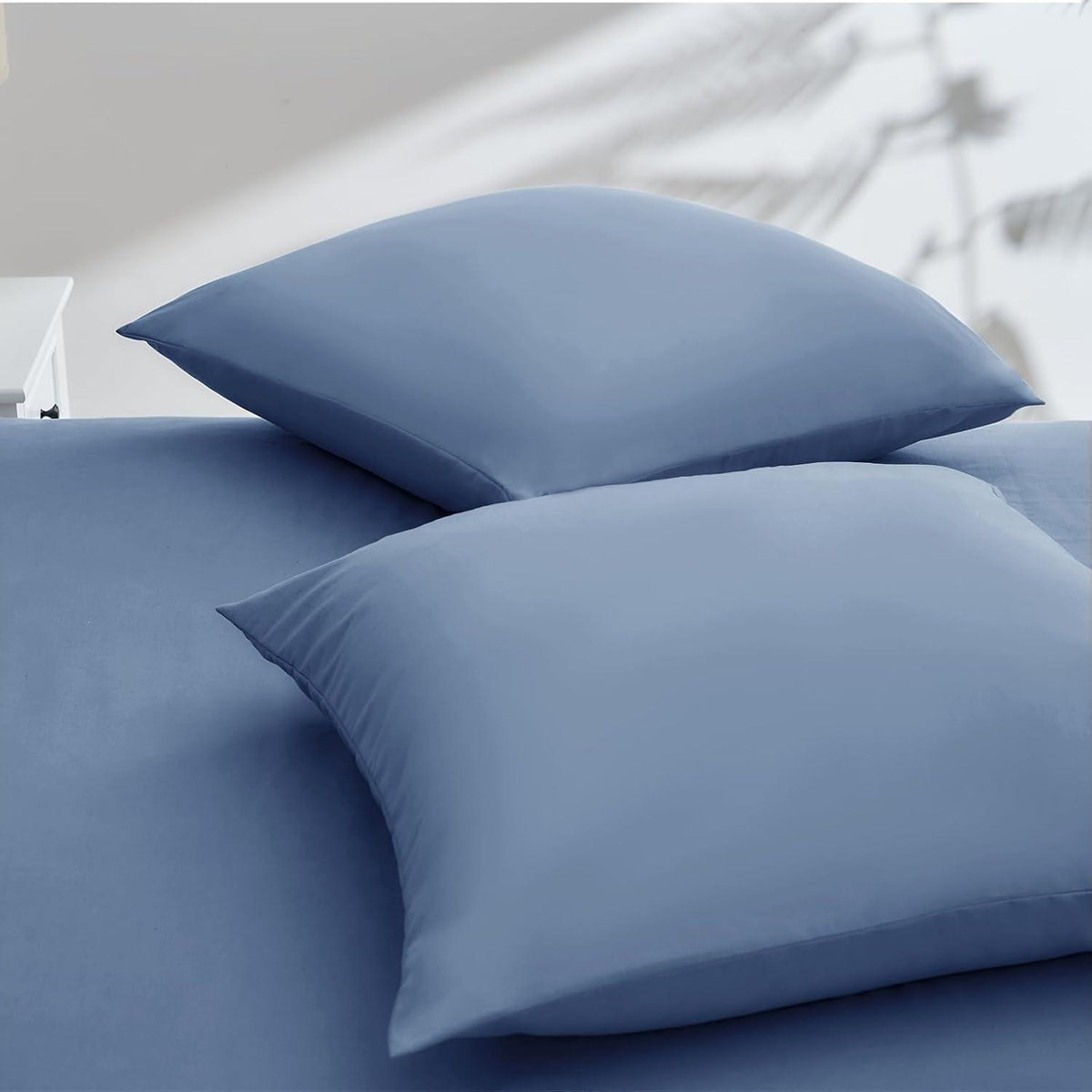 80x80 Kissenbezug 2er Set - Blau, Mikrofaser