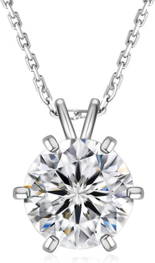 Moissanit Diamant Kette Damen 925 Silber Anhänger VVS1 D, 2,0
