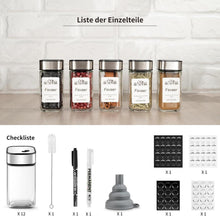 12 Gewürzdosen Set 120ML mit Streueinsatz und Drehdeckel