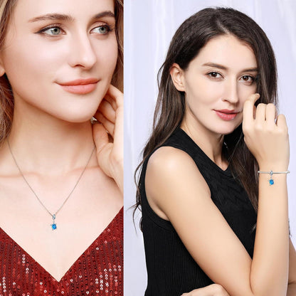 925 Sterling Silber Schildkröte Charm Anhänger Blau Zirkonia