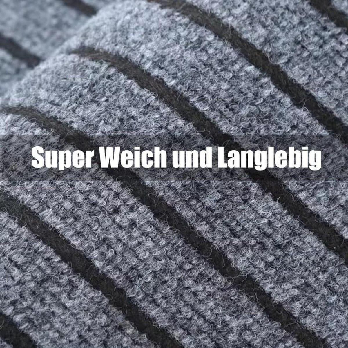 Fußmatte dunkelgrau 100x160cm | Antirutsch & waschbar