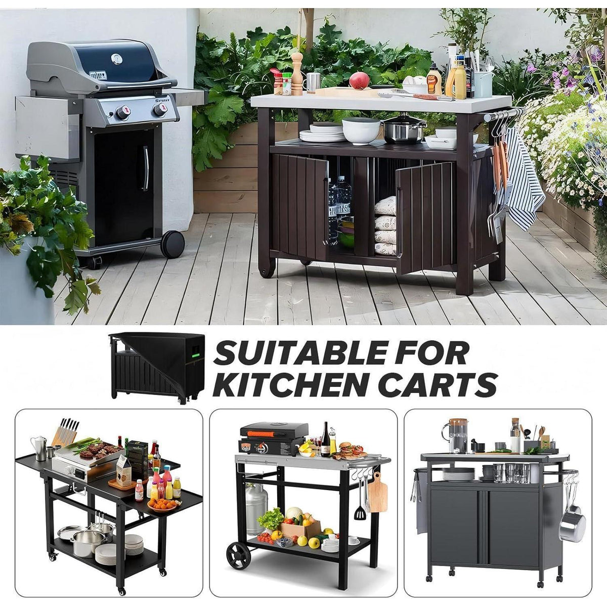 Grill Abdeckplane 145x65x100cm – Wetterfest & Staubdicht