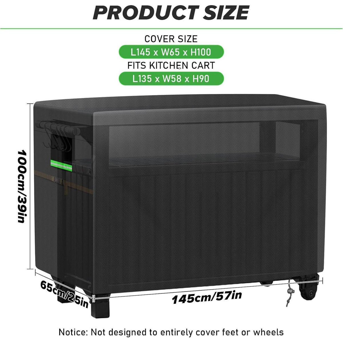 Grill Abdeckplane 145x65x100cm – Wetterfest & Staubdicht