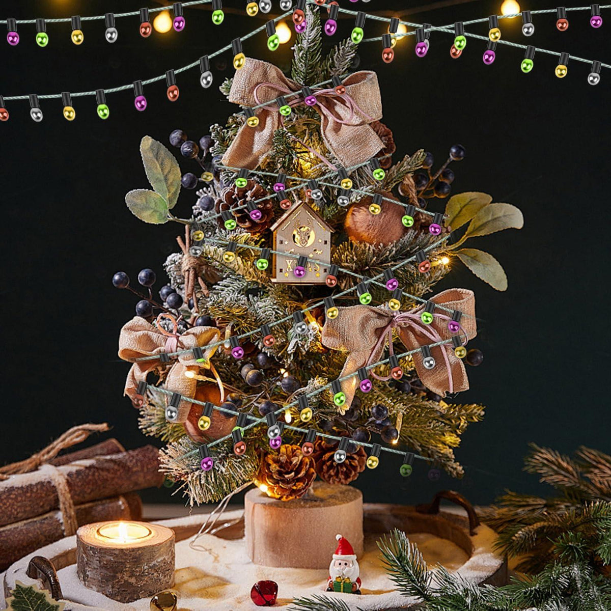 Miniatur Wichtel Lichterkette 285 cm Weihnachten Deko
