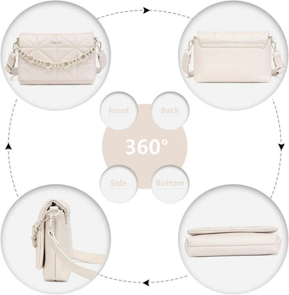Kleine Umhängetasche für Frauen - Weiche Klassische Handtasche mit