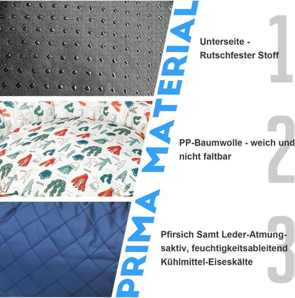 Hundebett rutschfest waschbar für kleine Hunde 50x15cm Blau