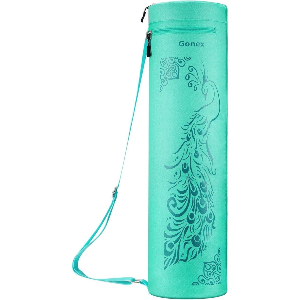 Yogatasche mit Reißverschluss – Wasserdicht & Verstellbar – Grün Pfau