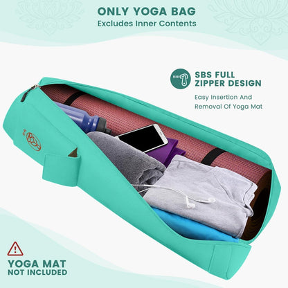 Yogatasche mit Reißverschluss – Wasserdicht & Verstellbar – Grün Pfau