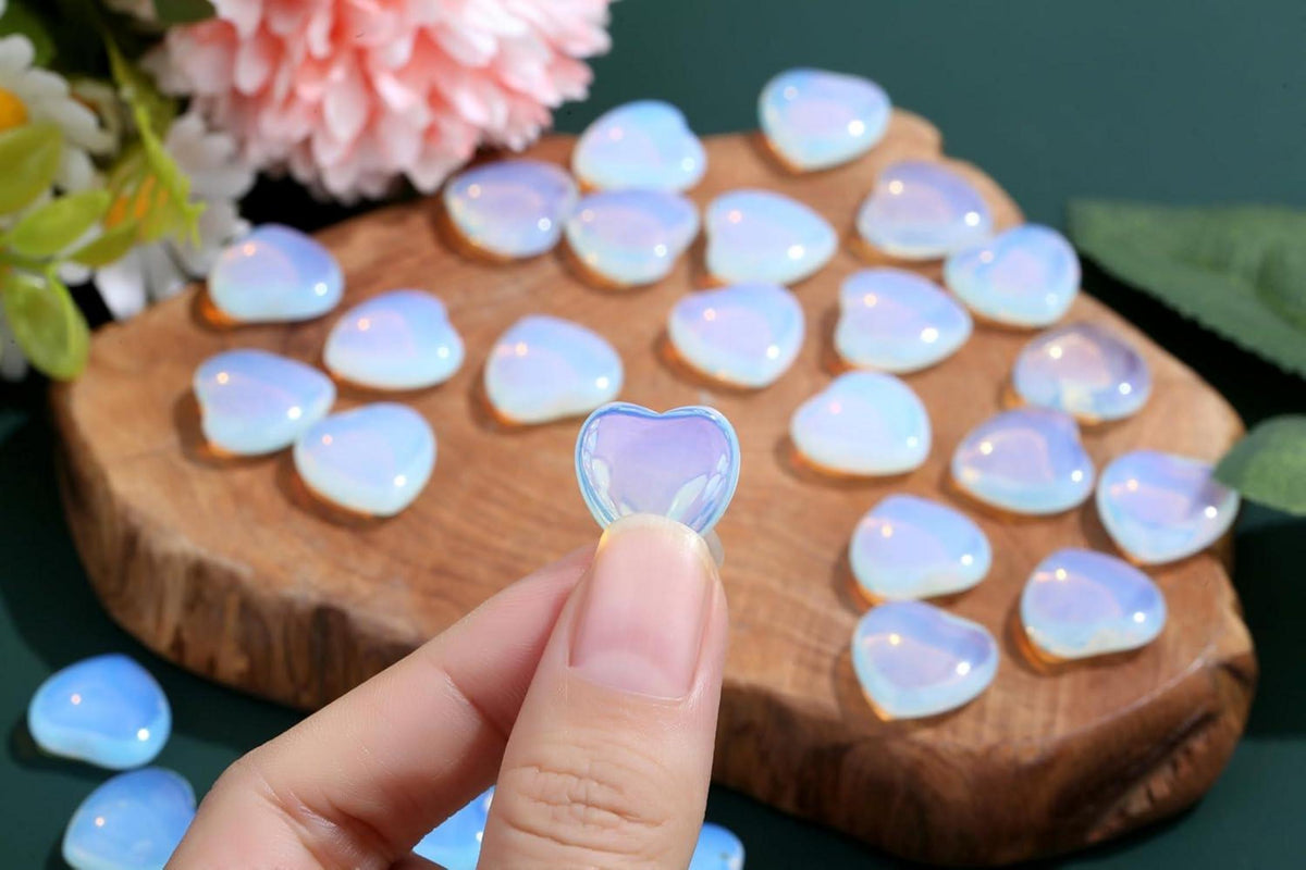 Opal Herz Edelsteine Set 20 Stück Reiki Kristalle Meditation