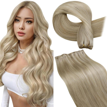 Echthaar Tressen Blond – Zum Einnähen, 40cm, 100g