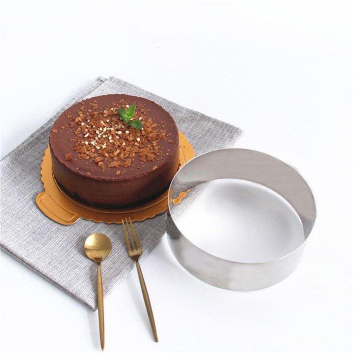 3er-Set Tortenringe Edelstahl | Kuchenformen 10/15/20 cm