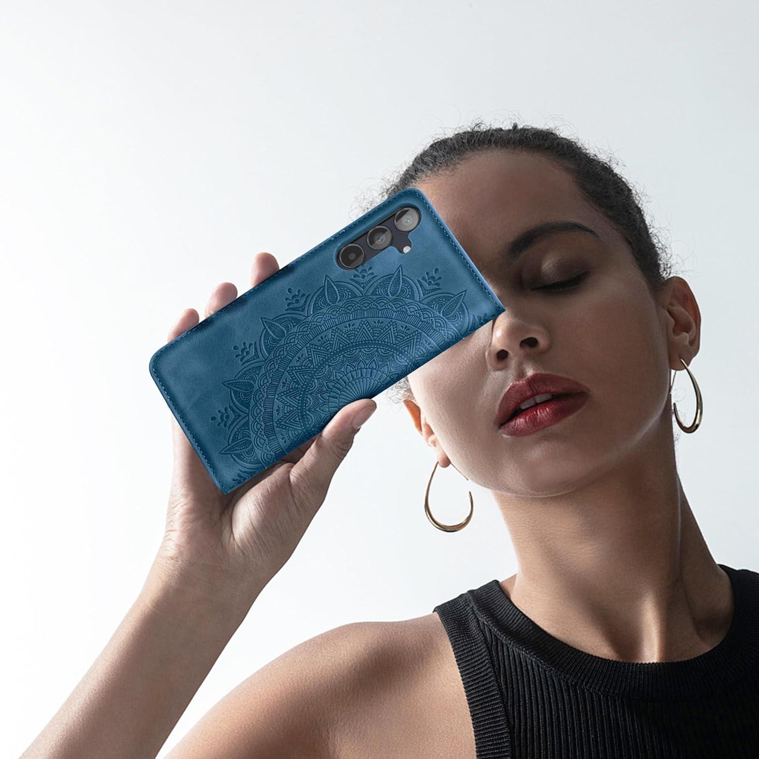 Samsung Galaxy A55 5G Lederhülle Wallet Flip PU Case