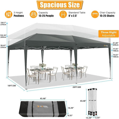 Faltpavillon 3x6 Wasserdicht mit 6 Seitenwänden & Sandsäcken