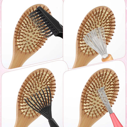 4er Mini Haarbürstenreiniger Set für Bürsten und Kämme - Reinigungswerkzeug