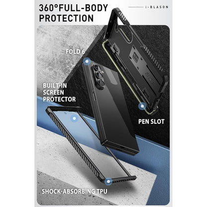 Galaxy Z Fold 6 Hülle mit S Pen Halter und Displayschutz Grün