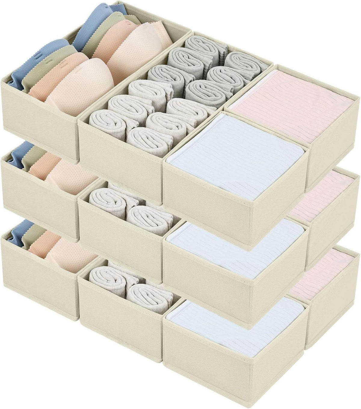 DIMJ Schubladen Organizer - Schrank Organizer Faltbarer Kleiderschrank