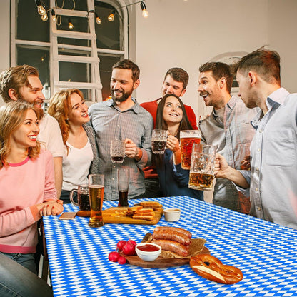 Oktoberfest Tischdecke bayerische Flagge PEVA blau-weißes