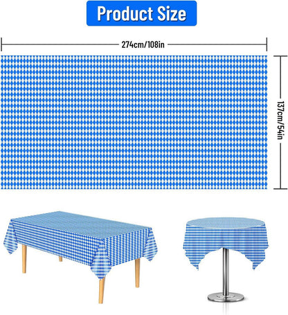 Oktoberfest Tischtuch bayerische Flagge Rautenkaro Deko 4er Pack