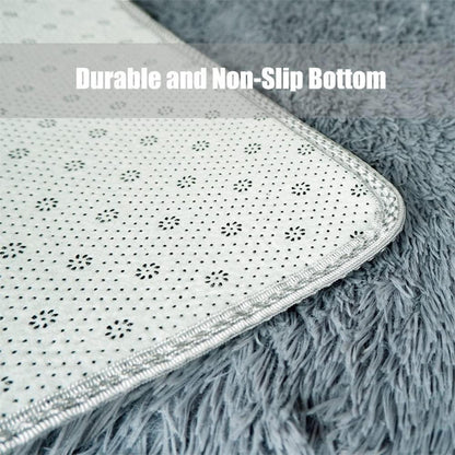 Flauschiger Shaggy Teppich Wohnzimmer 200x250cm Khaki