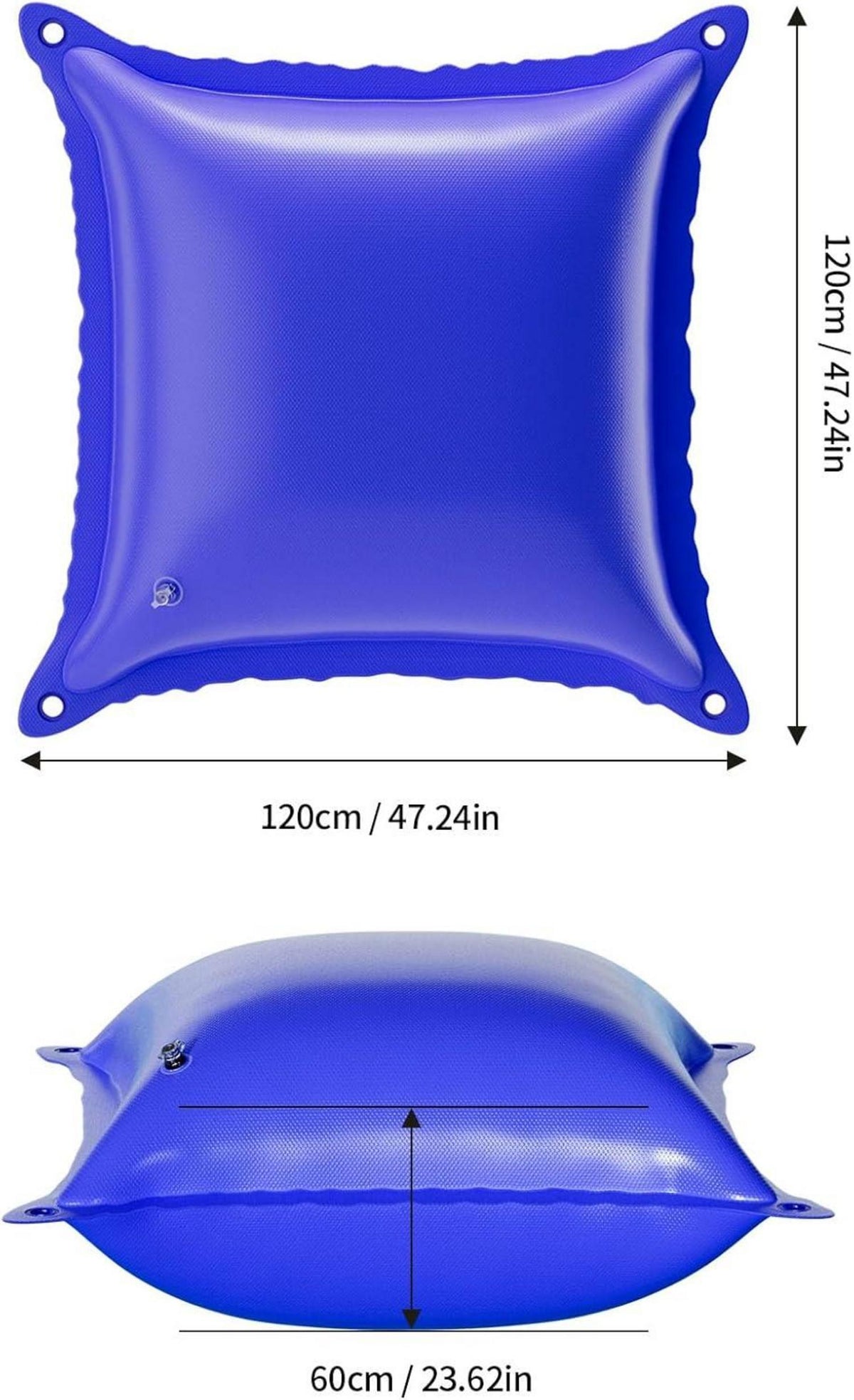Yomisee Poolkissen Winter XXL 120x120 cm Luftkissen Poolabdeckung Schutz