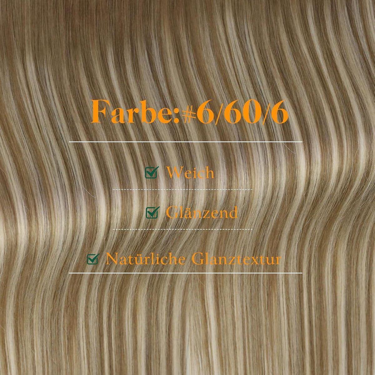 Echthaar Tape Extensions Blond Ombre 55cm 50g #6/60