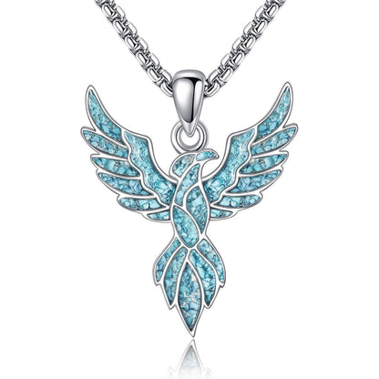 925 Sterling Silber Anhänger Halskette mit Türkis – Lebensblume, Phönix, Schmetterling uvm.