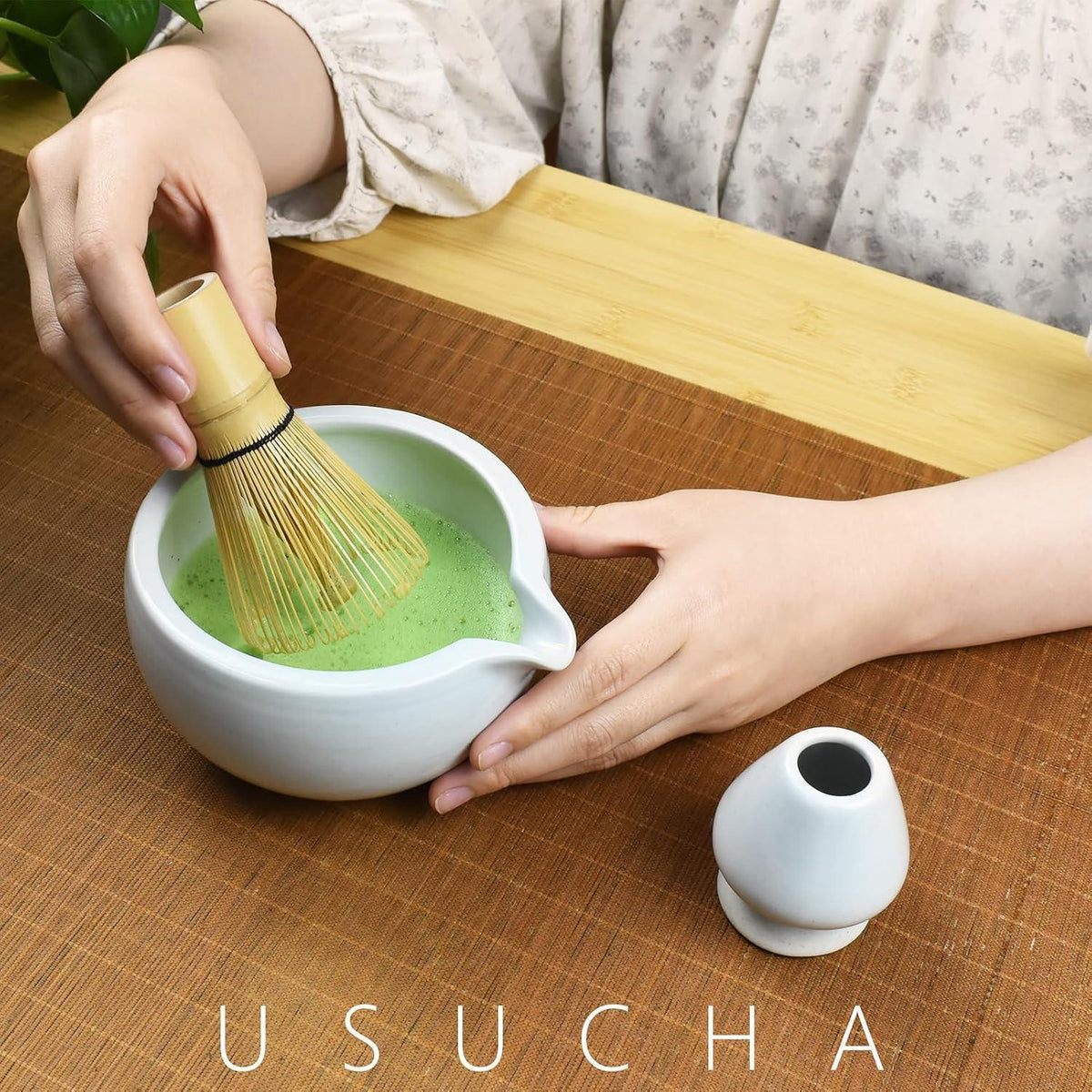 Matcha Teezeremonie Set 4-teilig – Schüssel, Schneebesen & Zubehör