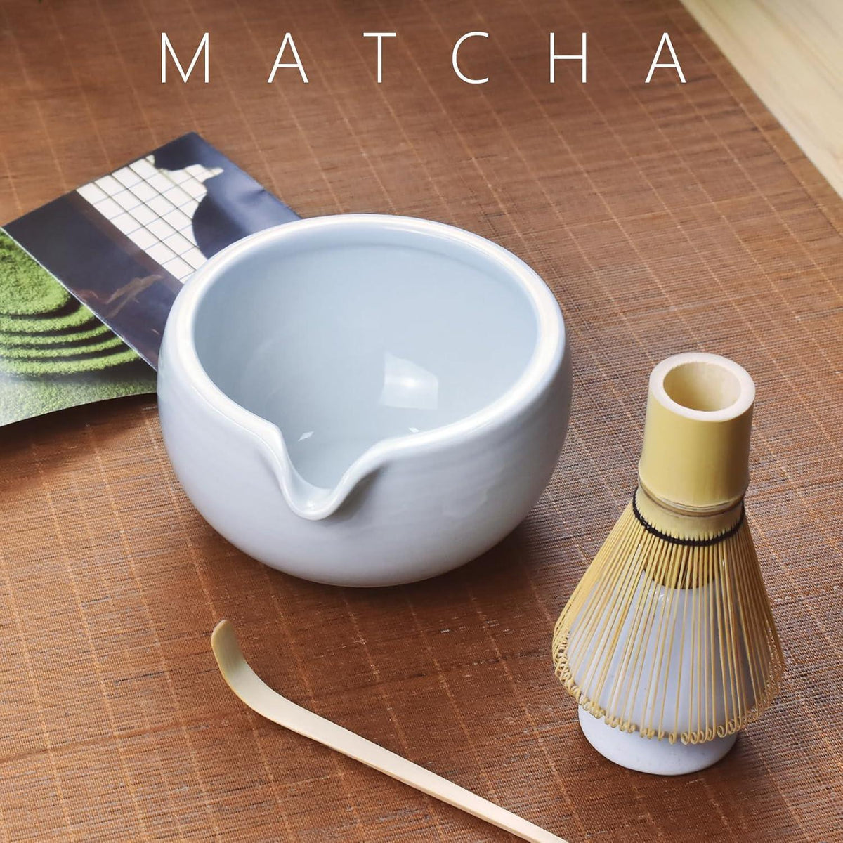 Matcha Teezeremonie Set 4-teilig – Schüssel, Schneebesen & Zubehör