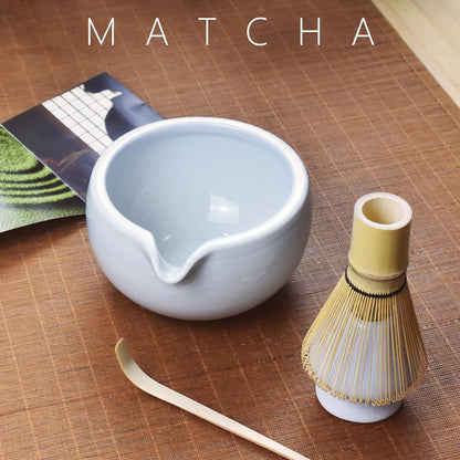 Matcha Teezeremonie Set 4-teilig – Schüssel, Schneebesen & Zubehör