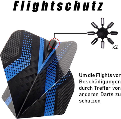 Dartpfeile Steeldarts Profi Schaft Flights Metallspitze 12 Stk. 20 Orings Grebarley