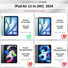 EasyAcc iPad Air 13 Zoll M2 2024 Hülle Meeresblau Magnet