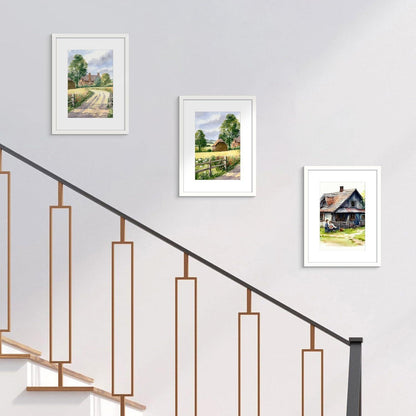 Bilderrahmen Set 30x40cm Weiß Holz 3er Pack Rahmen upsimples