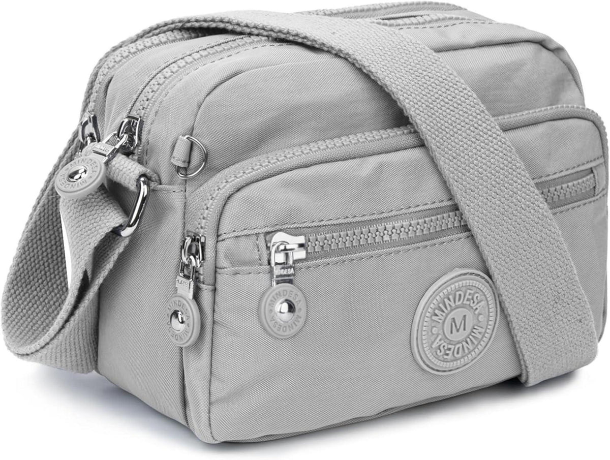 Kleine Wasserdichte Nylon Umhängetasche mit Multi Pocket für Damen