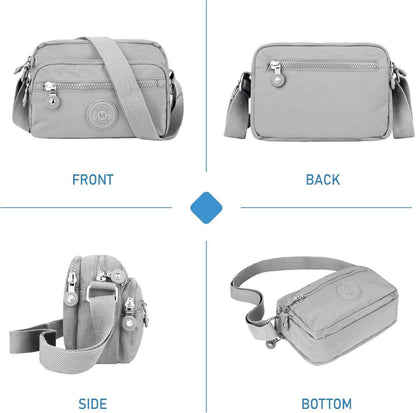 Kleine Schultertasche Damen Leicht Wasserdicht Nylon Messenger