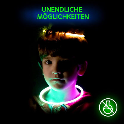 Knicklichter Set 40 Leuchtstäbe Neon Party Pack für Kinder & Erwachsene