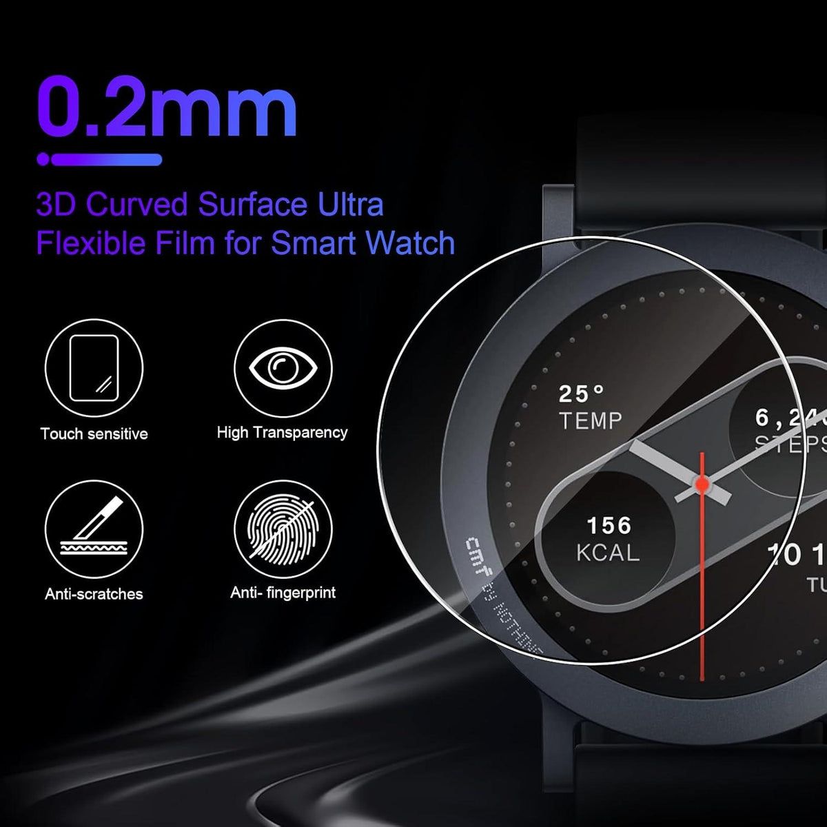 Schutzfolie Panzerglas CMF Samsung Galaxy Watch 7 Ultra 47MM 3er-Pack