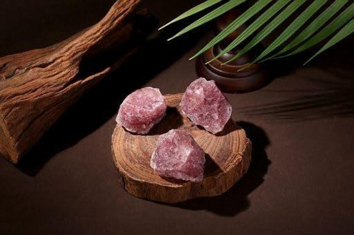 Erdbeerquarz Große Rohkristalle 2 Stück 100% Natursteine Meditation Heilsteine