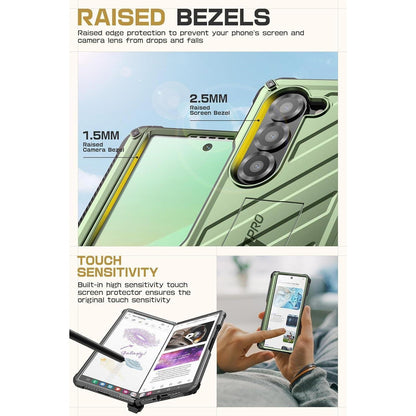 Samsung Galaxy Z Fold 6 Hülle mit S Pen Halter & Ständer Grün