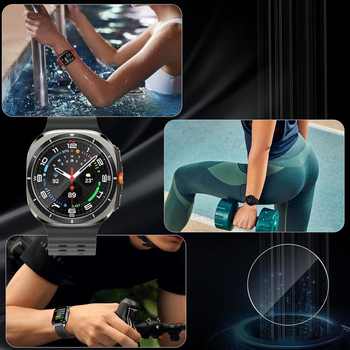 3 Stück Panzerglas Schutzfolie Galaxy Watch 7 Ultra 47mm / FE