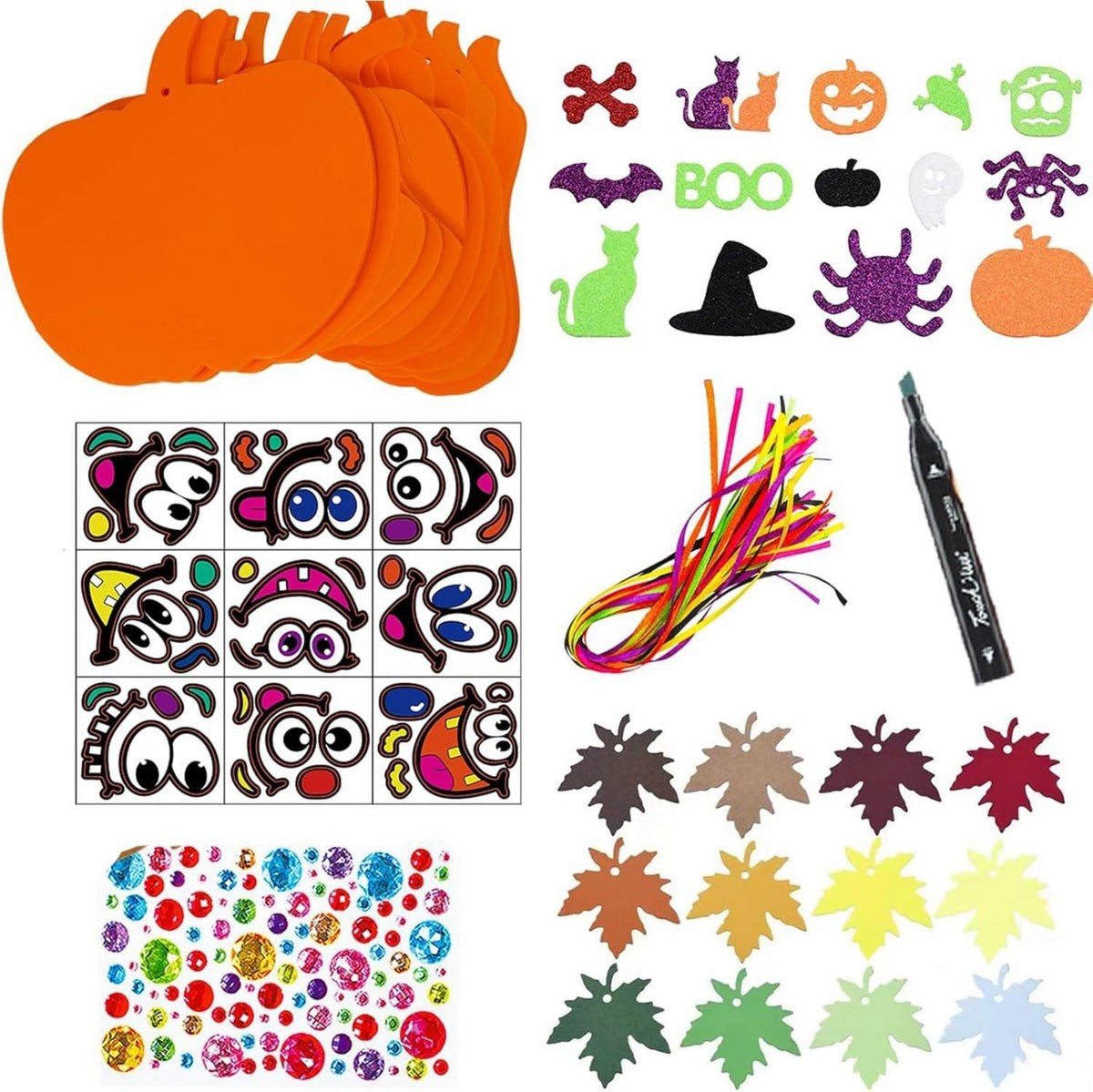 Halloween Bastelset Kinder Kürbis Deko DIY Herbst Pumpkin