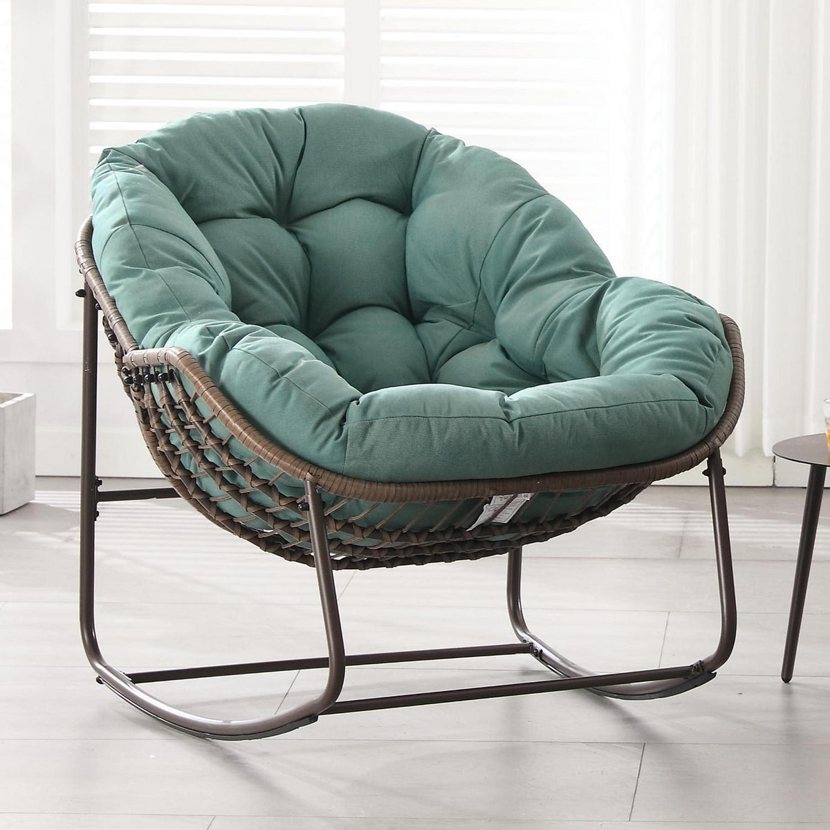 Papasan Schaukelstuhl - Bequemer Sitz für Terrasse & Wohnzimmer