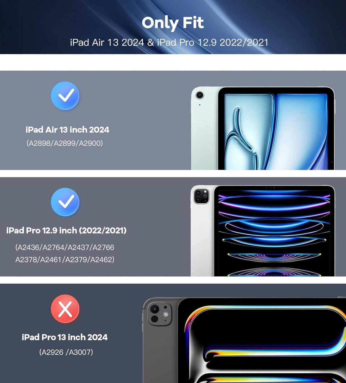 TiMOVO iPad Air 13 Hülle M2 2024, Schlanke Schutzhülle, Auto