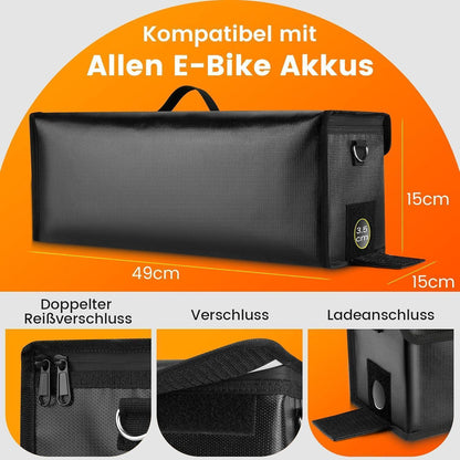 Feuerfeste Ebike Akku Tasche – Wasserdicht & Explosionssicher