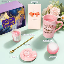 Geschenkset Mama: Tasse, Kerze, Badekugel, Grußkarte, rosa