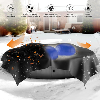 Poolkissen 120x120cm Winter Luftkissen Sicherheitsventil Cover Zubehör